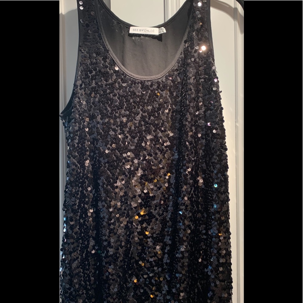 SEE BY CHLOE Black Sleeves Top